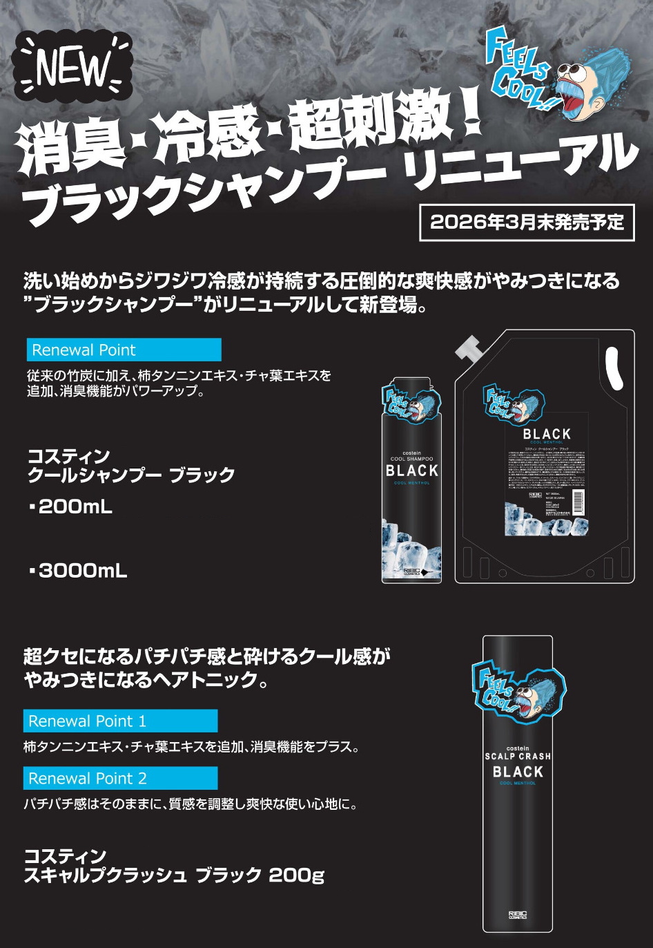 コスティン　クールシャンプー　ブラック